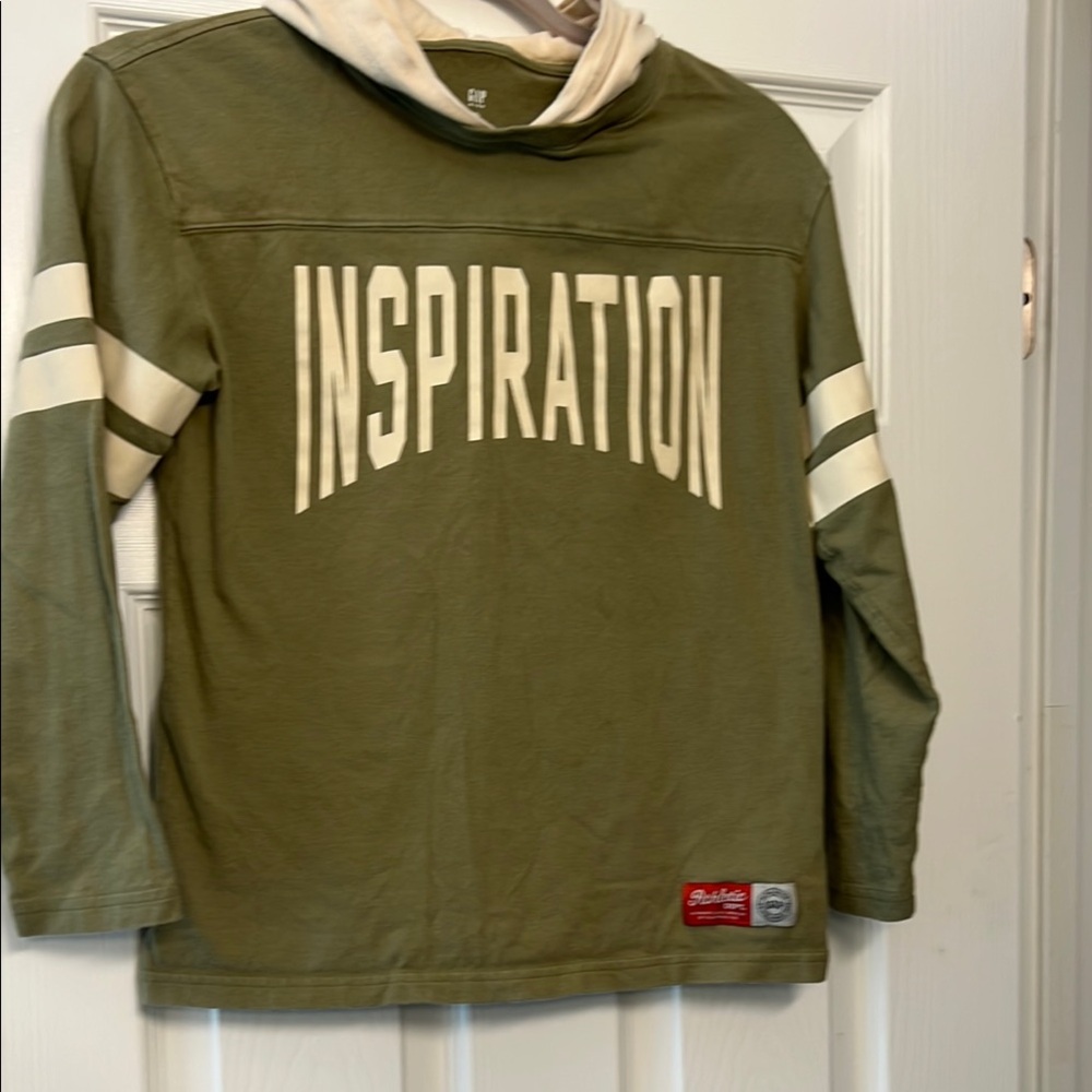 GAP Green and cream Casual Sweatshirt